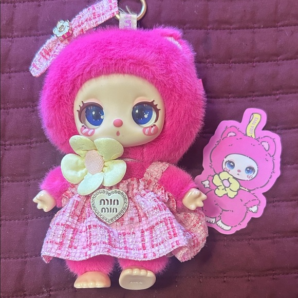 Pink Plush Backpack Charm! Comes with outfit and box! - Picture 1 of 5